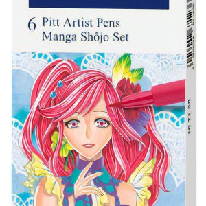 Marcadores Pitt Artist Brush Manga Shojo X 6 Faber Castell Multicolor