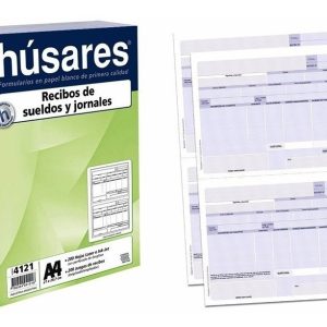 Formulario Husares 4121 A4 Recibo Sueldos Vertical X 200 Hjs Color Blanco