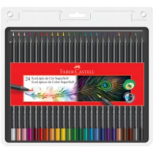 Lápices De Colores Faber-castell Supersoft X 24 Surtidos
