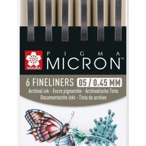 Sakura Pigma Micron 6 Microfibras Colores Set