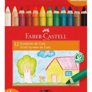 Crayones Faber Castell Gruesos Madera Ecologica X 12 Colores