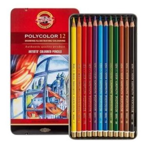 Lápices De Color Koh-i-noor Polycolor 12 Unidades Azul