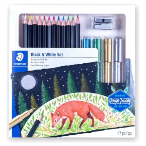 Set Blanco Y Negro Staedtler X 17 Piezas