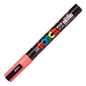 Marcador Posca 3m Rosa Coral Punta Fina 3mm Tinta Base Agua Versátil
