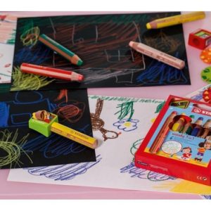 Lápices Stabilo Woody 3 En 1 6 Colores Acuarelables Pack Artístico 310 Rojo