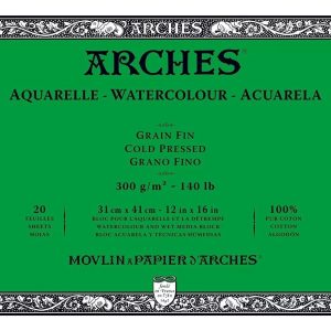 Canson Arches Block Acuarela 31x41 Cm 20 Hs 300 Grs Fino