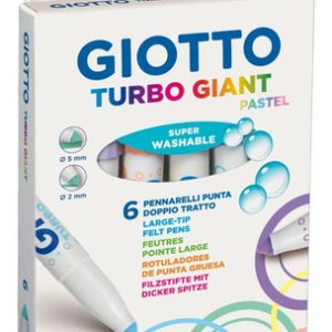 Marcadores Lettering Pastel Giotto Turbo Giant X 6 Colores Multicolor