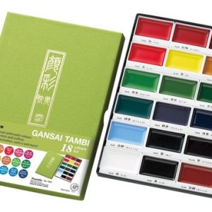 Acuarelas X18 Gansai Tambi Kuretake Gouache Pastilla Grande Verde