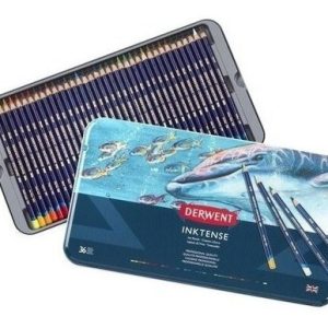 Lápices Acuarelables Derwent Inktense X36 Colores Artísticos Lata