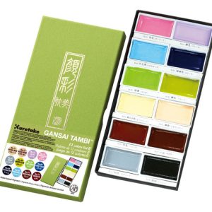 Kuretake Gansai Tambi Acuarela Art Nouveau X 12 Colores Verde