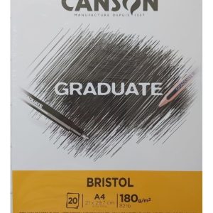 Block Bristol Canson A4 180g X 20 Hojas Lisas Para Arte Y Diseño Blanco