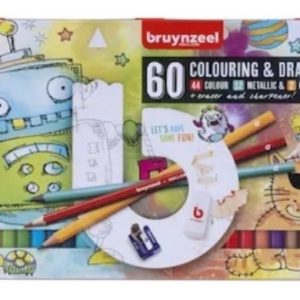 Lápices Colores Bruynzeel Fantasía 60 Unidades Caja Metálica