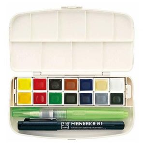 Acuarelas Profesionales Kuretake 14 Unidades Con Herramientas Modelo Mc30-1