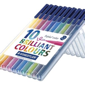 Staedtler Marcadores Triplus Punta 1mm 10 Colores Lavables Secado Rápido