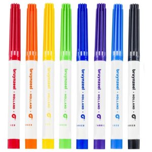 Marcadores Textiles Bruynzeel Punta Pincel 8 Colores Para Tela