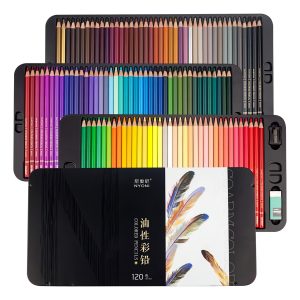 Set De 120 Lapices Colores Policromos En Lata Metalica Nyoni Trazo 120 Colores