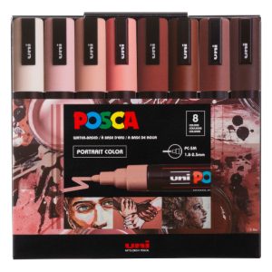 Set De Marcadores Posca Pc5m X8 Colores Portrait Color