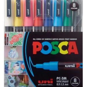 Marcadores Posca Pc-3m Set Estuche X 8 Colores