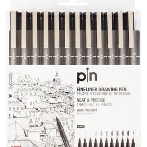 Set De Estilógrafos Uni Pin X 12