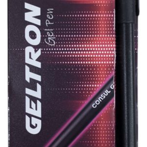 Lapiceras Roller Gel Consul Art Geltron Caja X 12 Unidades Tinta Negro Exterior Negro