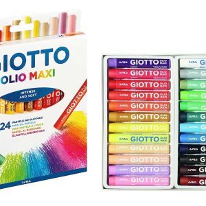 Pasteles Crayon Al Oleo Maxi Giotto X 24 Colores Multicolor