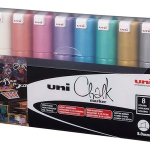 Uni Chalk Set X 8 Marcadores 8k