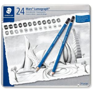 Lata Lapices Profesionales Staedtler Mars Lumograph X24 Grad Grafito