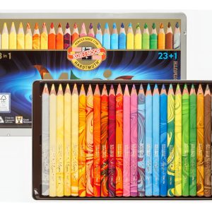 Lápices De Color Koh-i-noor Jumbo Magic 24 Unidades Caja Metálica