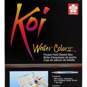 Set De Acuarelas Koi 48 Pastillas Con Pincel De Agua Color Multicolor