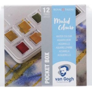 Acuarelas Profesionales Van Gogh Talens Set 12 Colores Apagados Estuche