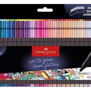 50 Marcadores Grip Finepen Faber Castell Ergonomicos 0.4mm