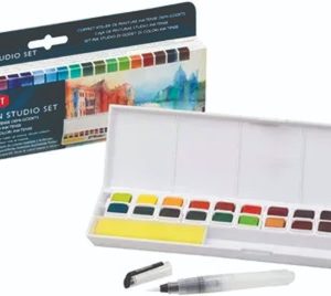 Acuarelas Derwent Inktense Set X 24 Colores + Pincel En Caja