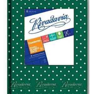 Cuaderno Rivadavia X 50 Hojas A Lunares (verde Verde Oscuro