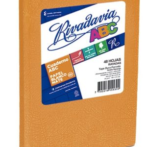 Cuaderno Rivadavia Abc Rayado Naranja X 48 Hojas 19x23.5 Cm