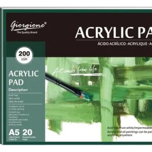 Block Papel P/ Acrlico A5 200 Grs 20 Hjs Giorgione