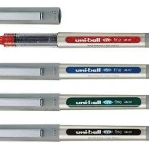 Roller Uniball Boligrafo Ub 157 0.7mm Eye Colores M. Japan Tinta Rojo Exterior Gris