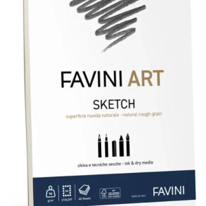 Block Papel Favini Art Sketch A4 Natural Rugoso 90 G 40 H