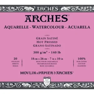 Canson Arches Block Acuarela 18x26 Cm 20 Hs 300 Grs Satinado