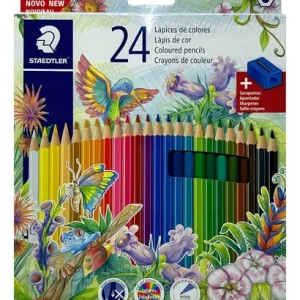 Lápices De Color Staedtler 24 Colores Con Sacapuntas Incluido