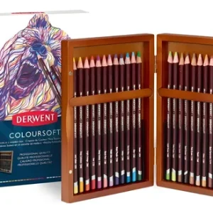 Derwent Coloursoft Lapices X 24 Caja De Madera 2017