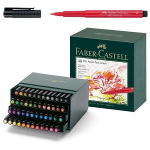 Marcadores Pitt Artist Brush Studio Set X 48 Faber Castell