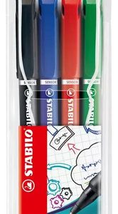 Microfibras Stabilo Sensor Set X4 Colores Clasicos Multicolor