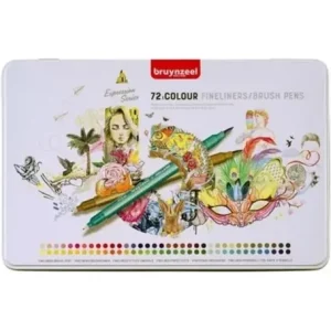 Bruynzeel Marcadores Doble Punta Pincel Y Fina X 72 Colores
