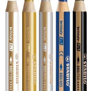 Lapices Stabilo Woody 3 En 1 Set Basico X 5 Colores