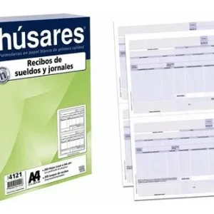 Formulario Husares 4121 A4 Recibo Sueldos Vertical X 200 Hjs Color Blanco