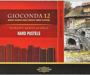 Tizas Pastel Koh-i-noor Hard Gioconda X 12 Marrones