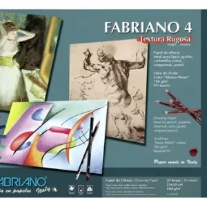 Block Fabriano 4 Textura Rugosa 35 X 50 Cm 160 Grs 20 Hoja