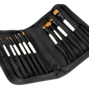 Set Pinceles X 10 Pelo Sintetico + Cartuchera Daler Rowney