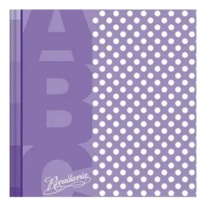 Cuaderno Rivadavia Abc Rayado Lila Lunares X48 Hs 19x23.5 Cm