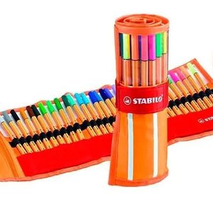 Microfibras Stabilo Point 88 X 30 Colores Cartuchera Enrolla